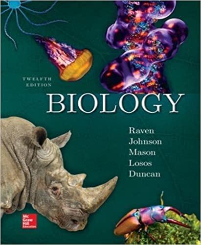 biology 12th edition peter raven, george johnson, kenneth mason, jonathan losos, tod duncan 1260169618,