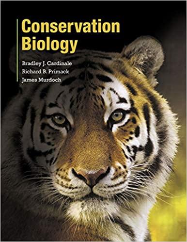 conservation biology 1st edition bradley cardinale, richard primack, james murdoch 1605357146, 978-1605357140