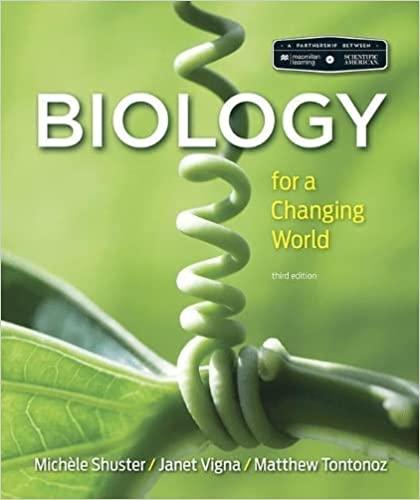 scientific american biology for a changing world 3rd edition michele shuster, janet vigna, matthew tontonoz