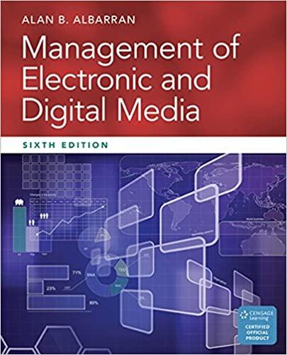 management of electronic and digital media 6th edition alan b. albarran 1305077563, 978-1305077560