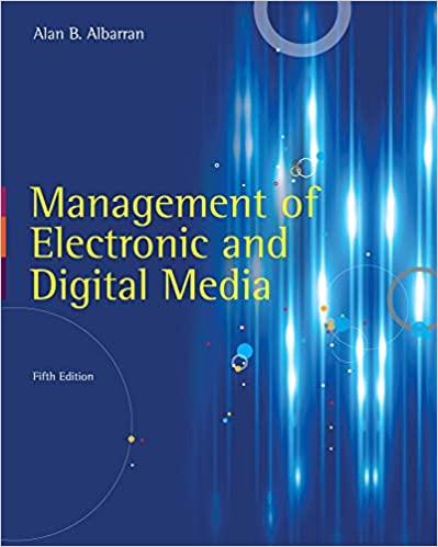 management of electronic and digital media 5th edition alan b. albarran 111134437x, 978-1111344375