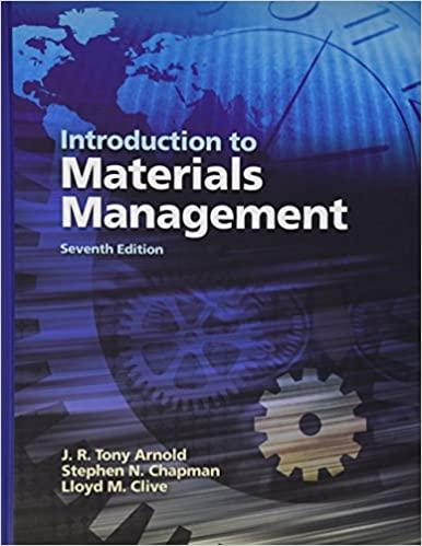 introduction to materials management 7th edition j. r. tony arnold, stephen n. chapman, lloyd m. clive