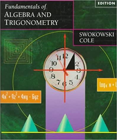 fundamentals of algebra and trigonometry 9th edition earl swokowski, cole 0534954146, 978-0534954147