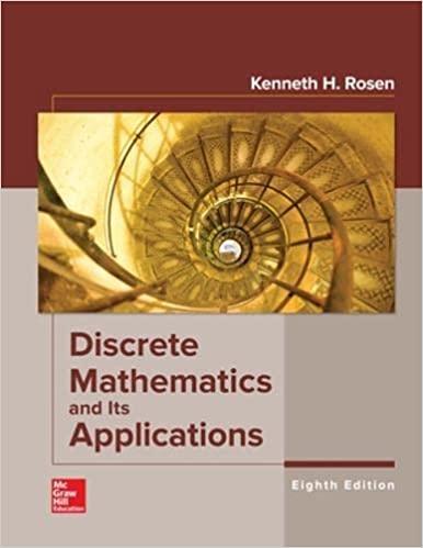 discrete mathematics and its applications 8th edition kenneth rosen 125967651x, 9781259676512