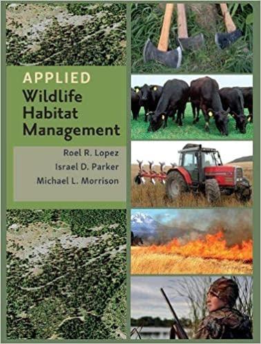 applied wildlife habitat management 1st edition roel r. lopez, michael l. morrison, israel d. parker