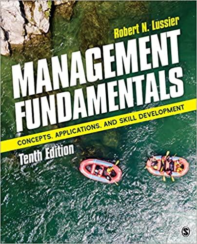 management fundamentals 10th edition robert n. lussier 1071891375, 978-1071891377