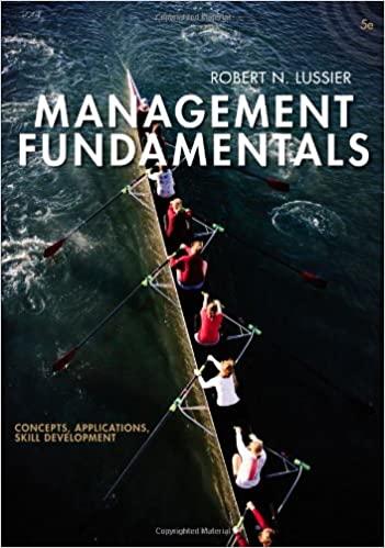 management fundamentals 5th edition robert n. lussier 1111577528, 978-1111577520