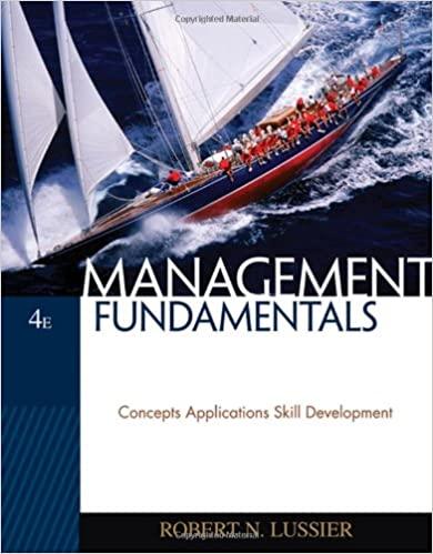 management fundamentals 4th edition robert n. lussier 0324569645, 978-0324569643