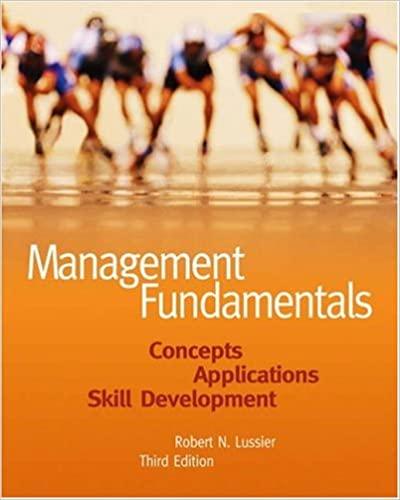 management fundamentals 3rd edition robert n. lussier 0324226063, 978-0324226065