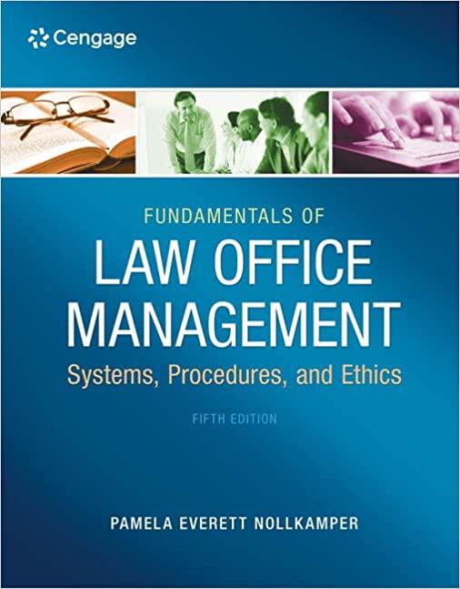 fundamentals of law office management 5th edition pamela everett-nollkamper 1133280846, 978-1133280842