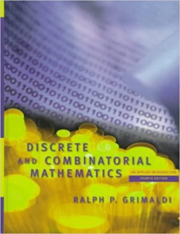 discrete and combinatorial mathematics an applied introduction 4th edition ralph p. grimaldi 0201199122,