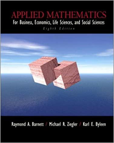 applied mathematics for business economics life sciences and social sciences 8th edition raymond a. barnett,