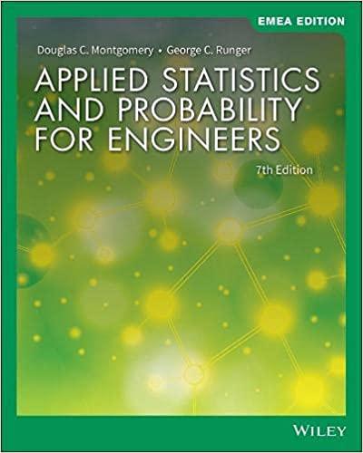 applied statistics and probability for engineers emea edition 7th edition douglas c. montgomery, george c.