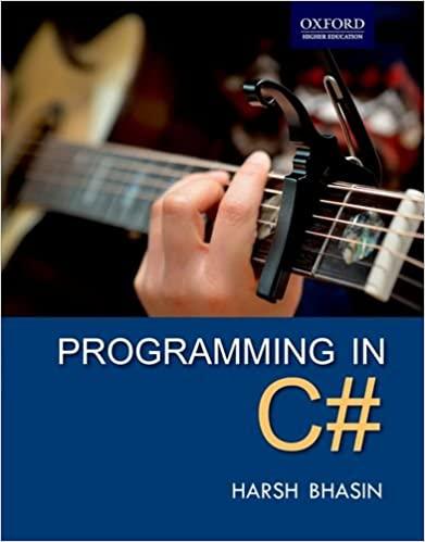programming in c# 1st edition harsh bhasin 0198097409, 978-0198097402