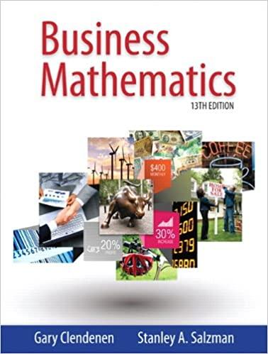 business mathematics 13th edition gary clendenen, stanley salzman 0321955056, 9780321955050