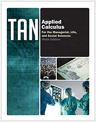 applied calculus for the managerial life and social sciences 9th edition soo t. tan 1133607713, 9781133607717