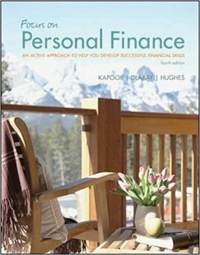 focus on personal finance an active approach to help you develop successful financial skills 4th edition jack