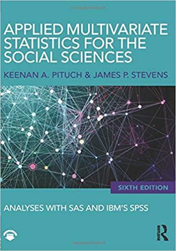 applied multivariate statistics for the social sciences 6th edition keenan a. pituch 0415836662, 9780415836661