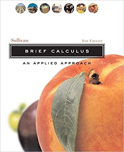 brief calculus an applied approach 8th edition michael sullivan 0471707619, 9780471707615