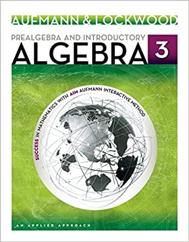 prealgebra and introductory algebra an applied approach 3rd edition richard n. aufmann, joanne lockwood