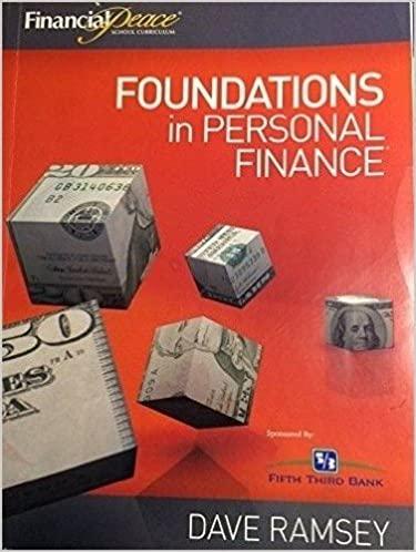 foundations in personal finance 1st edition dave ramsey 0981683967, 978-0981683966