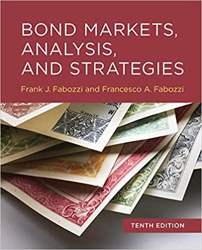 bond markets analysis and strategies 10th edition frank j. fabozzi, francesco a. fabozzi 026204627x,