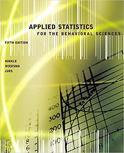 applied statistics for the behavioral sciences 5th edition dennis e. hinkle, william wiersma, stephen g. jurs