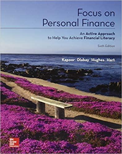 focus on personal finance 6th edition jack kapoor, les dlabay, robert hughes, melissa hart 125991965x,