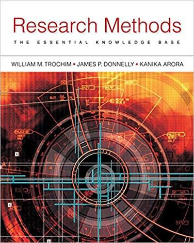 research methods the essential knowledge base 2nd edition trochim, donnelly, arora kanika 1133954774,