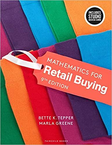 mathematics for retail buying 9th edition marla greene, bette k. tepper 1501356704, 9781501356704