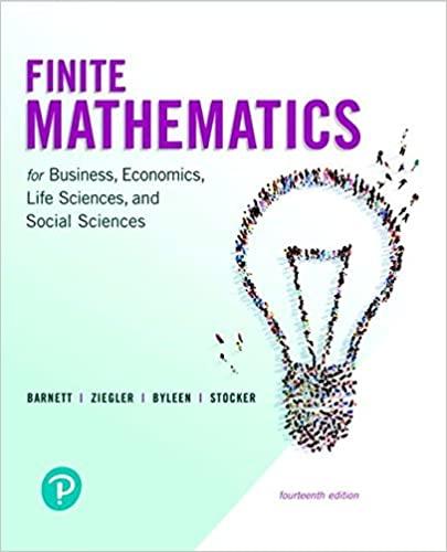 finite mathematics for business economics life sciences and social sciences 14th edition raymond barnett,