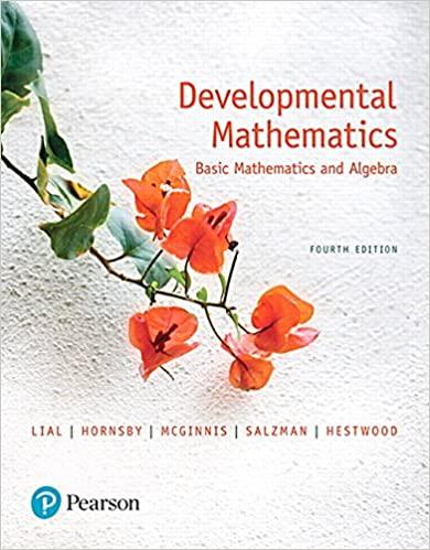 developmental mathematics basic mathematics and algebra 4th edition margaret lial, john hornsby, terry