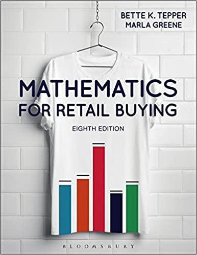 mathematics for retail buying 8th edition bette k. tepper, marla greene 150131565x, 9781501315657