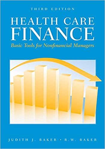 health care finance basic tools for nonfinancial managers 3rd edition judith j. baker, r.w. baker 076377894x,