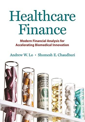 healthcare finance modern financial analysis for accelerating biomedical innovation 1st edition andrew w. lo,