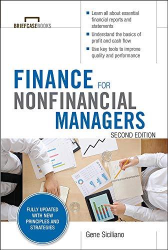 finance for nonfinancial managers 2nd edition gene siciliano 0071824367, 978-0071824361