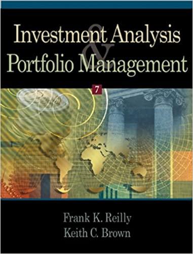 investment analysis and portfolio management 7th edition frank k. reilly, keith c. brown 0324171730,