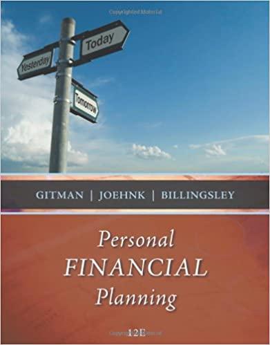 personal financial planning 12th edition lawrence j. gitman, michael d. joehnk, randy billingsley 1439044473,