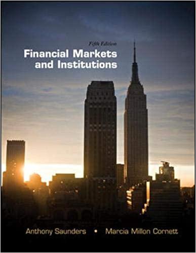 financial markets and institutions 5th edition anthony saunders, marcia cornett 0078034663, 978-0078034664