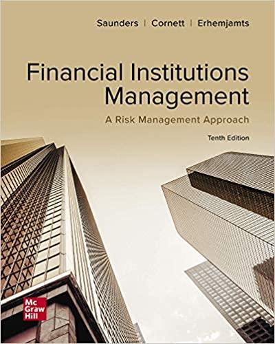 financial institutions management a risk management approach 10th edition anthony saunders, marcia cornett,
