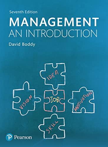 management an introduction 7th edition david boddy 1292088591, 978-1292088594