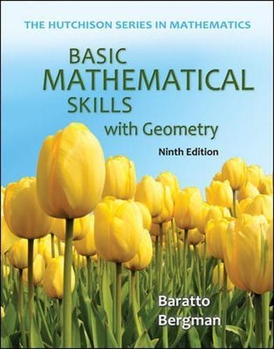 basic mathematical skills with geometry 9th edition stefan baratto, barry bergman 0073384445, 9780073384443