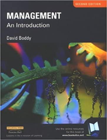 management an introduction 2nd edition david boddy 0273655183, 978-0273655183