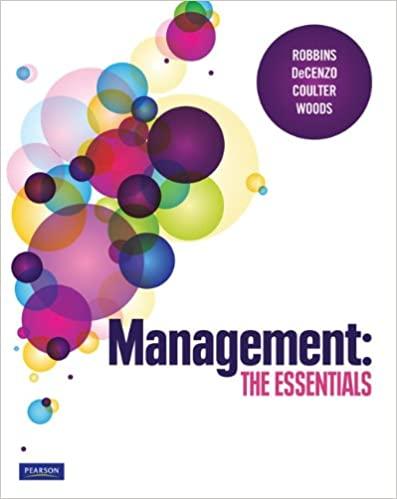 management the essentials 1st edition megan woods, stephen robbins, david decenzo, mary coulter 1442533625,