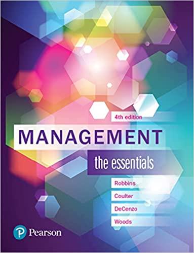 management the essentials 4th edition stephen robbins, mary coulter, david a. de cenzo, megan woods