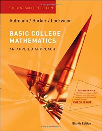 basic college mathematics an applied approach 8th edition richard n. aufmann 0547016743, 9780547016740