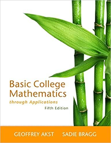 basic college mathematics through applications 5th edition geoffrey akst, sadie bragg 0321733398,