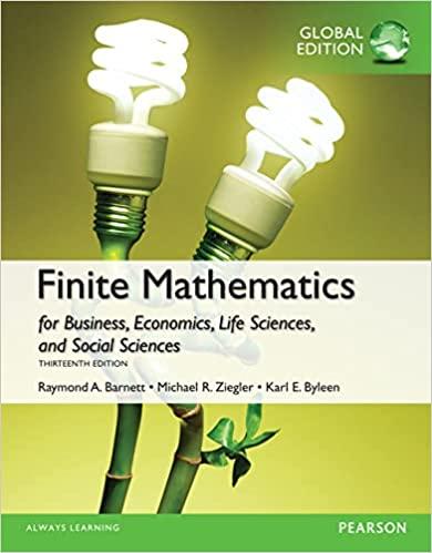 finite mathematics for business economics life sciences and social sciences global edition 13th edition