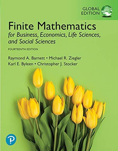finite mathematics for business economics life sciences and social sciences global edition 14th edition