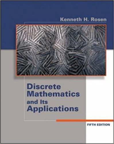 discrete mathematics and its applications 5th edition kenneth h. rosen 0072930330, 9780072930337